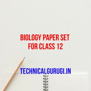 biology paper set for class 12