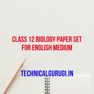 class 12 biology paper set for english medium