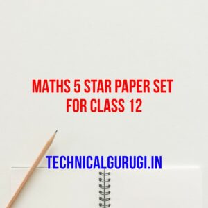 maths 5 star paper set for class 12