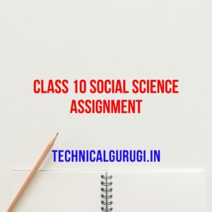 Class 10 Social Science Assignment