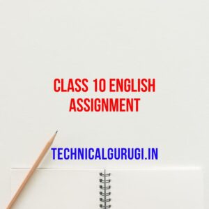 Class 10 English Assignment