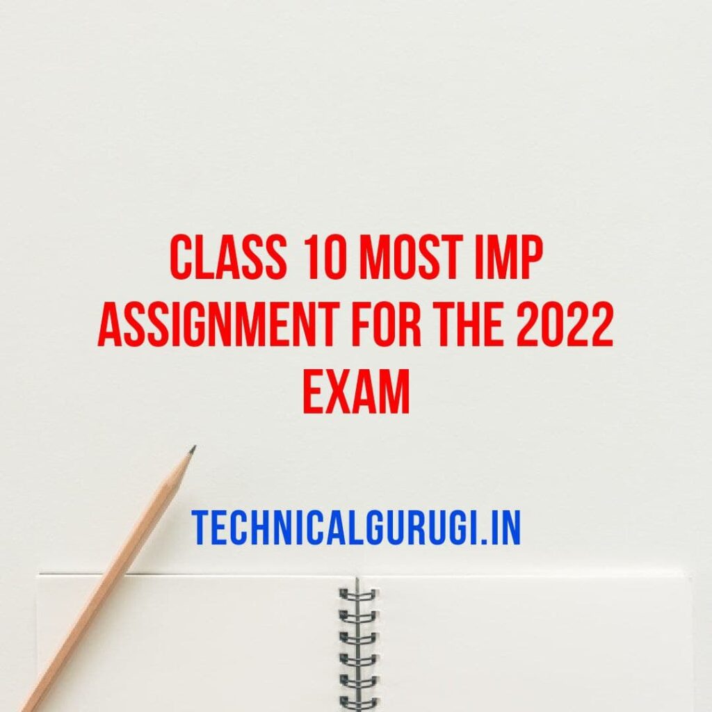 assignment class 10 2022